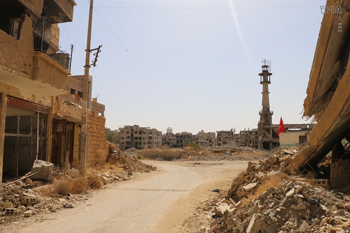 گزارشی از یک صبح آفتابی در مناطق جنگ زده ریف دمشق + تصاویر