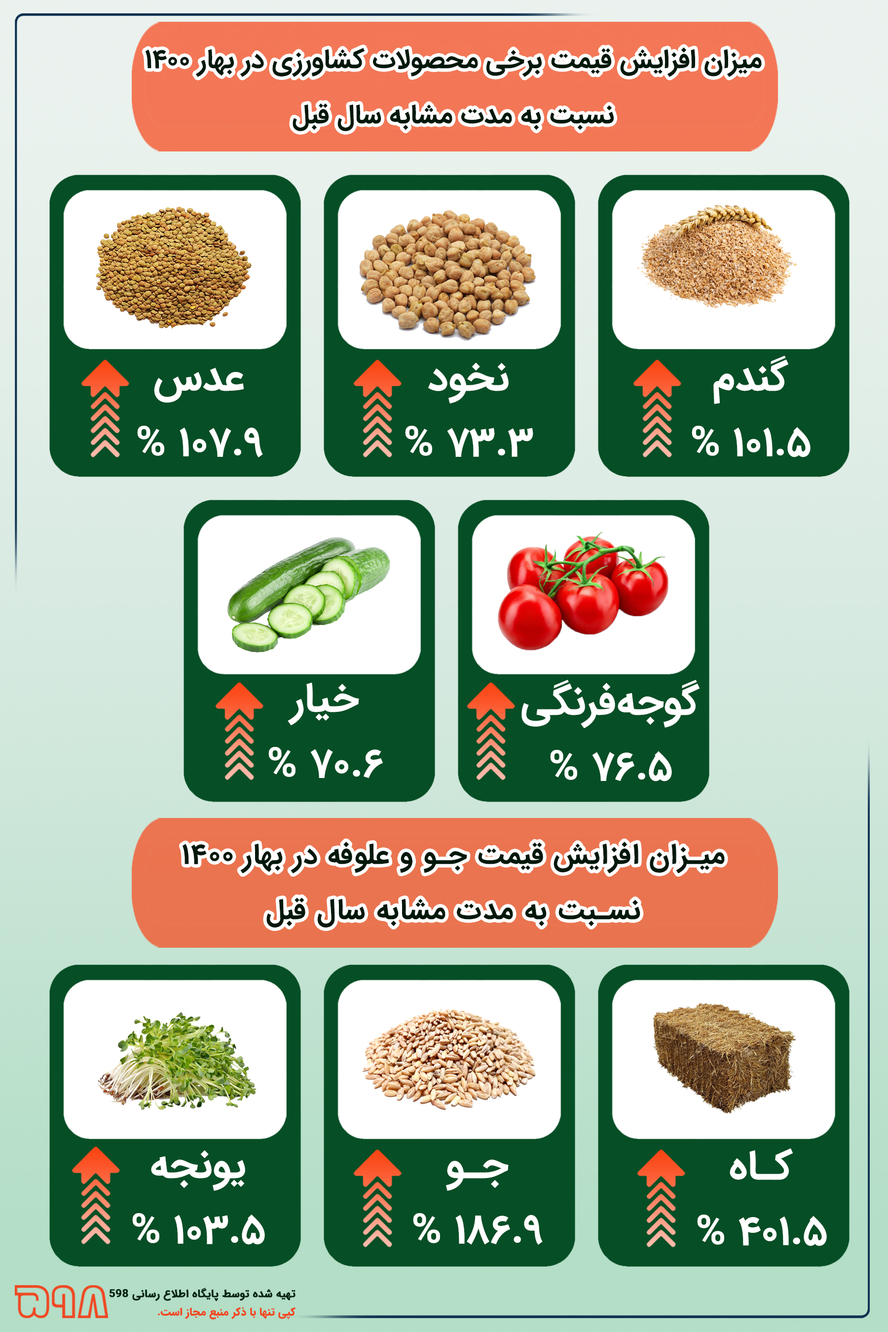 شیب تورم اقلام خوراکی همچنان صعودی خواهد بود