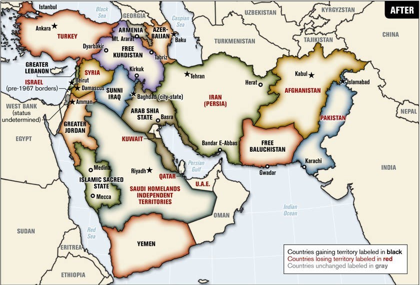 مهر ابطال بر طرح خاورمیانه بزرگ آمریکا