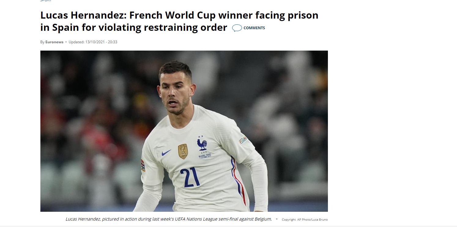 مدافع تیم ملی فرانسه به 6 ماه زندان محکوم شد + عکس