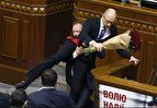 فیلم/ درگیری شدید نمایندگان در پارلمان اوکراین