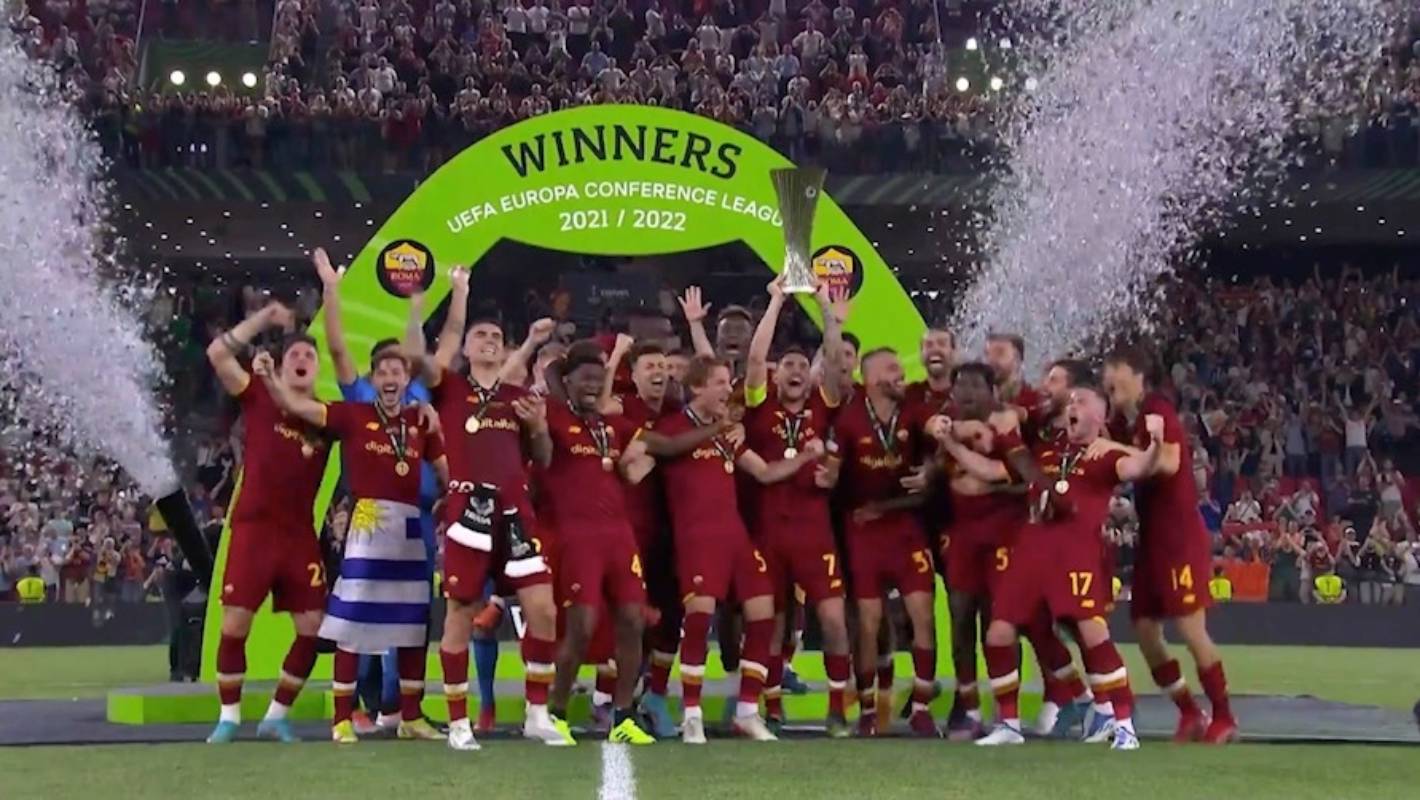 رم اولین جام اروپایی خود را کسب کرد/ مورینیو فینال ها را بازی نمی کند، می برد + تصاویر جشن قهرمانی