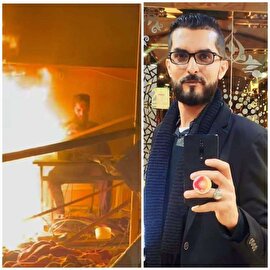 ‌وداع با پیکر «احمد منصور» خبرنگار فلسطینی که زنده زنده در آتش سوخت + ویدئو