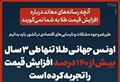 اینفوگرافیک| آنچه رسانه‌های معاند درباره افزایش قیمت طلا نمی‌گویند